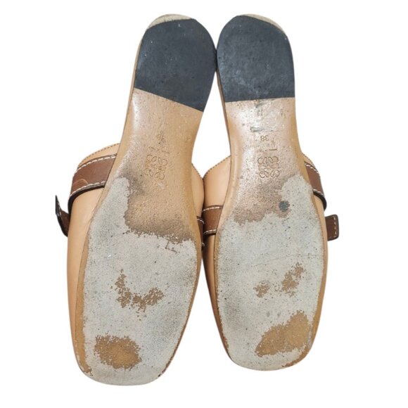 Loewe GATE FLAT MULES, Low Heel Leather Warm Desert Women's Ital EU 38/7.5 US - Picture 12 of 14